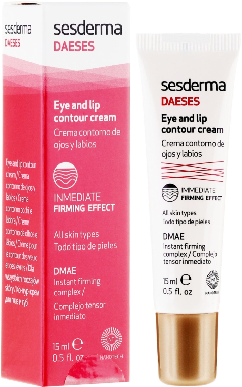 Krem liftingujący do skóry wokół oczu i ust - SesDerma Laboratories Daeses Eye and Lip Contour Cream — Zdjęcie N1