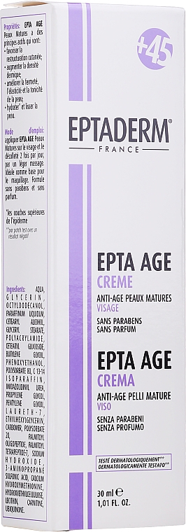 Silnie odmładzający krem do cery dojrzałej - Eptaderm Epta Age Mature Skin Cream — Zdjęcie N2