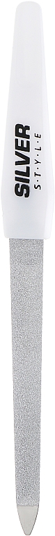 Szafirowy pilnik do paznokci, 15 cm, biały - Silver Style — Zdjęcie N1