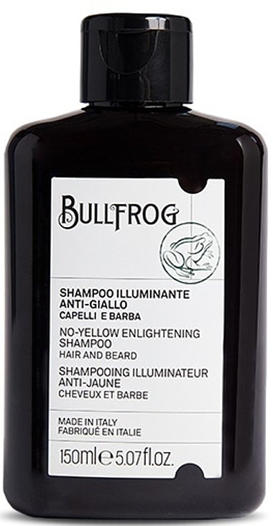 Szampon do siwych włosów - Bullfrog No-Yellow Enlightening Shampoo  — Zdjęcie N1