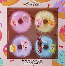 Zestaw aromatycznych bomb do kąpieli - Love Skin Happy Donuts (bath bombs/4x60g) — Zdjęcie N3