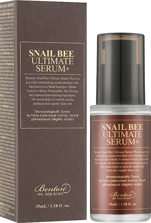 Rewitalizujące serum z fermentowanym filtratem ze śluzu ślimaka - Benton Snail Bee Ultimate Serum — Zdjęcie N2