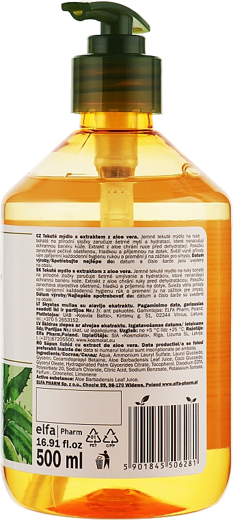 Mydło w płynie z ekstraktem z aloesu - O'Herbal Aloe Vera Liquid Soap — Zdjęcie N2