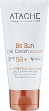 Koloryzujący żel-krem przeciwsłoneczny do skóry tłustej i mieszanej - Atache Be Sun Gel Cream Color SPF 50+ — Zdjęcie N1