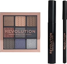 Zestaw - Makeup Revolution Smokey Eyes Set (mascara/8ml + palette/8,1g + pencil/1,15g) — Zdjęcie N2
