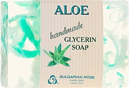 Ręcznie robione mydło glicerynowe w kostce Aloes - Bulgarian Rose Green Cherry Aloe Soap — Zdjęcie N1