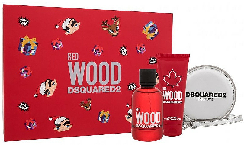 Dsquared2 Red Wood Pour Femme - Zestaw (edt 100 ml + sh/gel 100 ml + purse) — Zdjęcie N1
