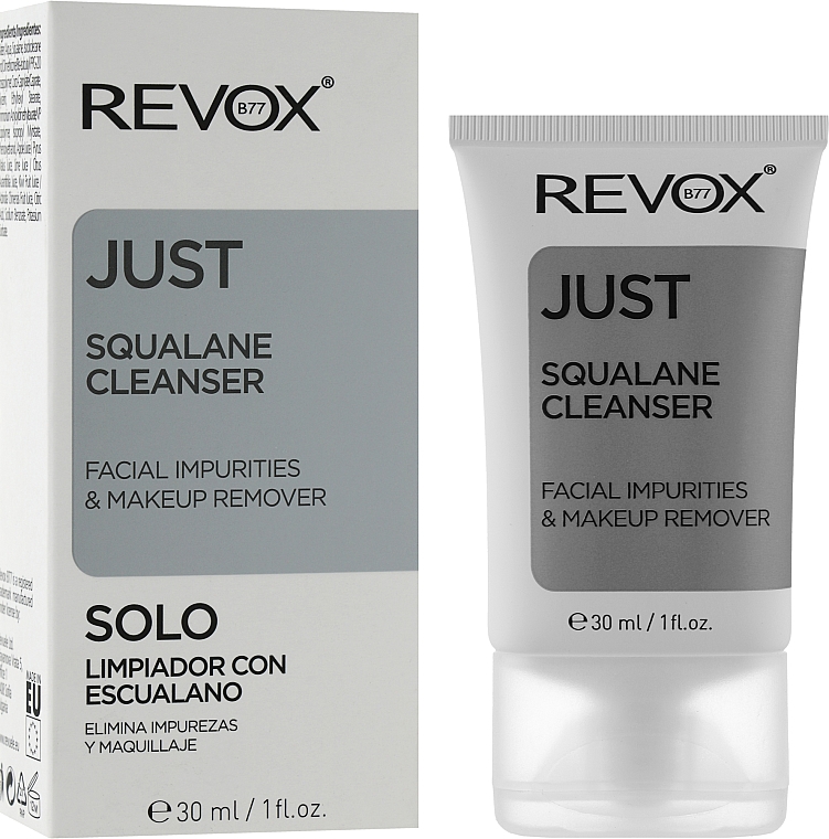 Skwalan oczyszczający do demakijażu twarzy - Revox Just Squalane Cleanser Facial Impurities And Makeup Remover — Zdjęcie N2