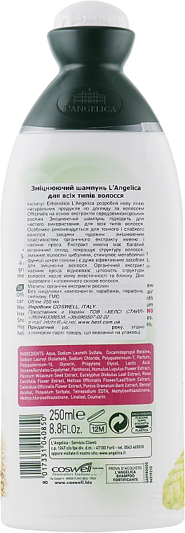 Szampon wzmacniający do wszystkich rodzajów włosów - L'Angelica Officinalis Shampoo Fortyfing for All Types of Hair — Zdjęcie N2