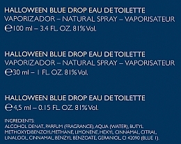 Halloween Blue Drop - Zestaw (edt/100ml + edt/30ml + edt/4.5ml) — Zdjęcie N3