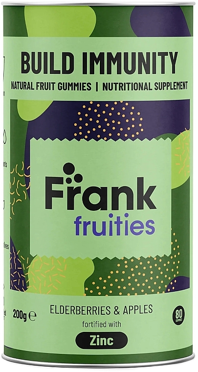Suplement diety wzmacniający odporność - Frank Fruities Build Immunity Natural Fruit Gummies — Zdjęcie N1