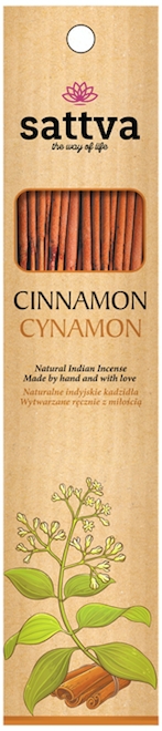 Naturalne indyjskie kadzidła Cynamon - Sattva Cinnamon — Zdjęcie N1