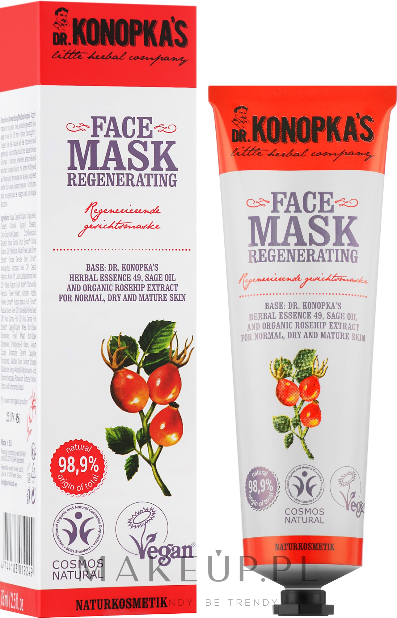 Maska regenerujący do twarzy - Dr Konopka's Face Regenerating Mask — Zdjęcie 75 ml