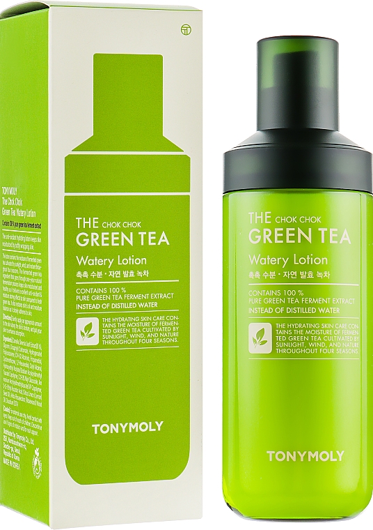 Balsam do twarzy z pre i probiotykami - Tony Moly The Chok Chok Green Tea Watery Lotion — Zdjęcie N1