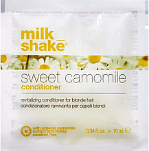 Rewitalizująca odżywka do włosów blond - Regenerująca odżywka do włosów blond Milk Shake Sweet Camomile Conditioner (próbka) — Zdjęcie N1