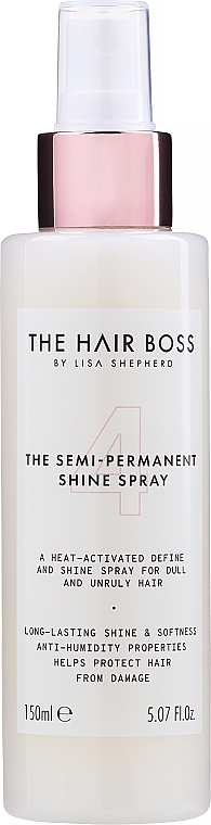 Utrwalający spray do włosów nadający blasku - The Hair Boss The Semi Permanent Shine Spray — Zdjęcie N1