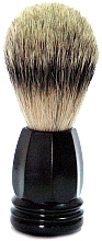 Pędzel do golenia z włosia borsuka, plastikowy, czarny mat - Golddachs Finest Badger Plastic Black Matt — Zdjęcie N1