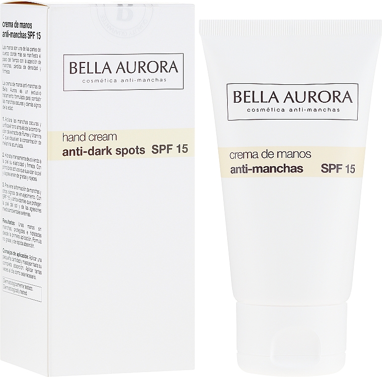 Przeciwpigmentacyjny krem do rąk SPF 15 - Bella Aurora M7 Anti-Dark Spots Hand Cream — Zdjęcie N1