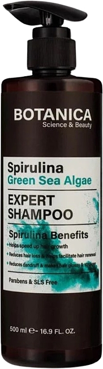 Szampon do włosów z ekstraktem z alg - Botanica Spirulina Green Sea Algae Expert Shampoo — Zdjęcie N1