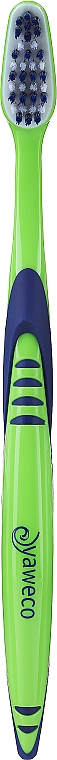 Szczoteczka do zębów o średniej twardości, zielono-niebieska - Yaweco Toothbrush Nylon Medium — Zdjęcie N2