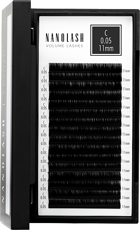 Sztuczne rzęsy C, 0.05 (11 mm) - Nanolash Volume Lashes — Zdjęcie N3
