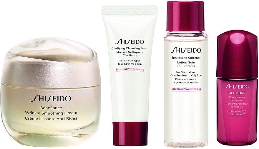 Zestaw - Shiseido Benefiance Holiday Kit (f/cr 50 ml + foam 15 ml + f/lot 30 ml + f/conc 10 ml) — Zdjęcie N3