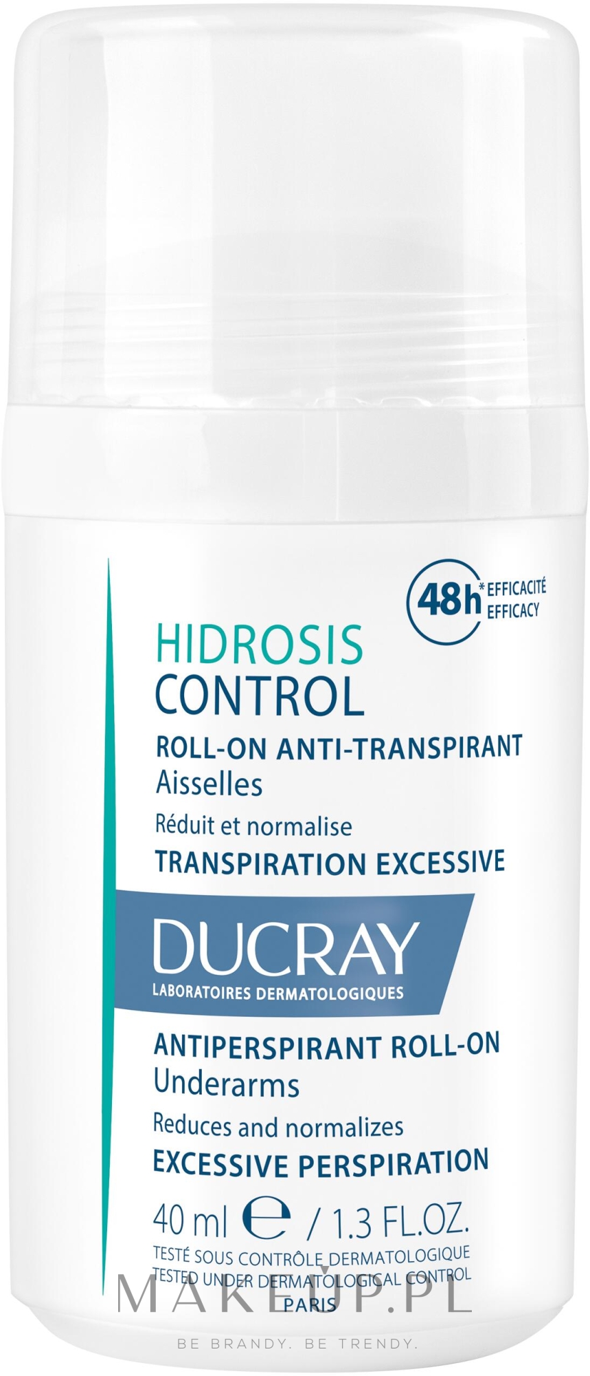 Antyperspirant w kulce do skóry pod pachami - Ducray Hidrosis Control Roll-On Anti-Transpirant — Zdjęcie 40 ml