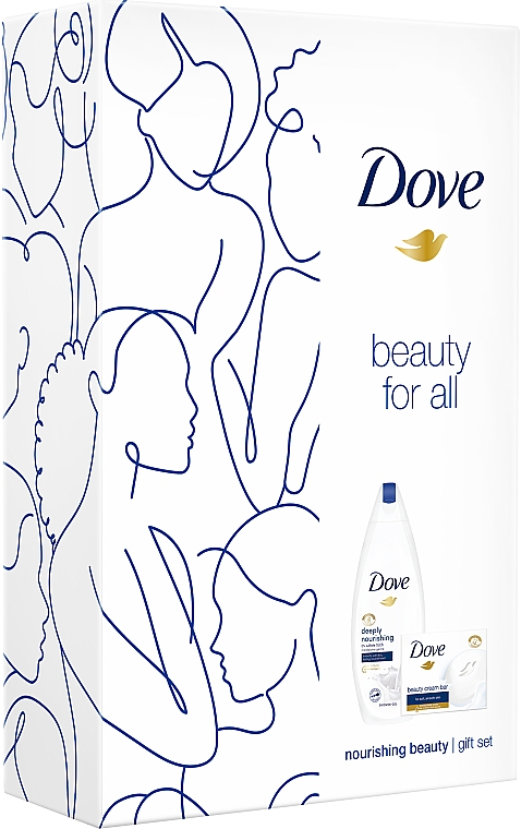 Zestaw - Dove Nourishing Beauty Gift Set (sh/gel/250ml + soap/100g) — Zdjęcie N2