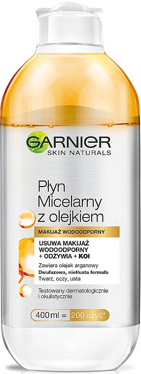 Płyn micelarny z olejkiem arganowym, dwufazowy - Garnier Skin Naturals