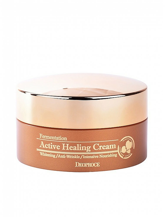 Odżywczy krem do twarzy z bąbelkami aktywnego tlenu - Deoproce Fermentation Active Healing Cream — Zdjęcie N2