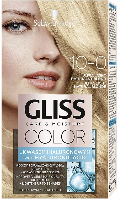 Farba do włosów z kwasem hialuronowym - Gliss Color — Zdjęcie N1