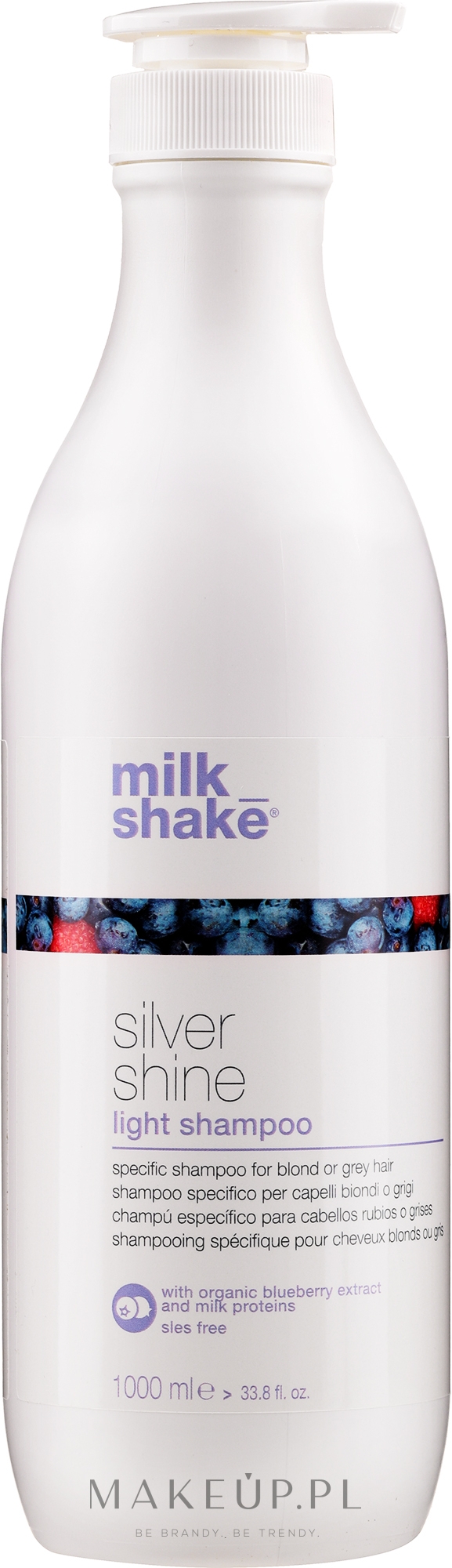 Delikatny szampon do włosów siwych i blond - Milk Shake Silver Shine Light Shampoo — Zdjęcie 1000 ml
