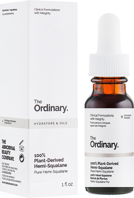 Nawilżający olejek do twarzy i włosów - The Ordinary 100% Plant-Derived Hemi-Squalane — Zdjęcie N1