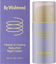 Krem do twarzy na noc z retinolem i bakuchiolem - By Wishtrend Vitamin A-mazing Bakuchiol Night Cream — Zdjęcie N2