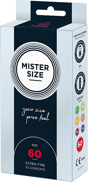 Prezerwatywy lateksowe, rozm. 60, 10 szt. - Mister Size Extra Fine Condoms — Zdjęcie N2