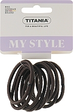 Gumki do włosów, 4 mm, 9 szt., szare - Titania — Zdjęcie N1