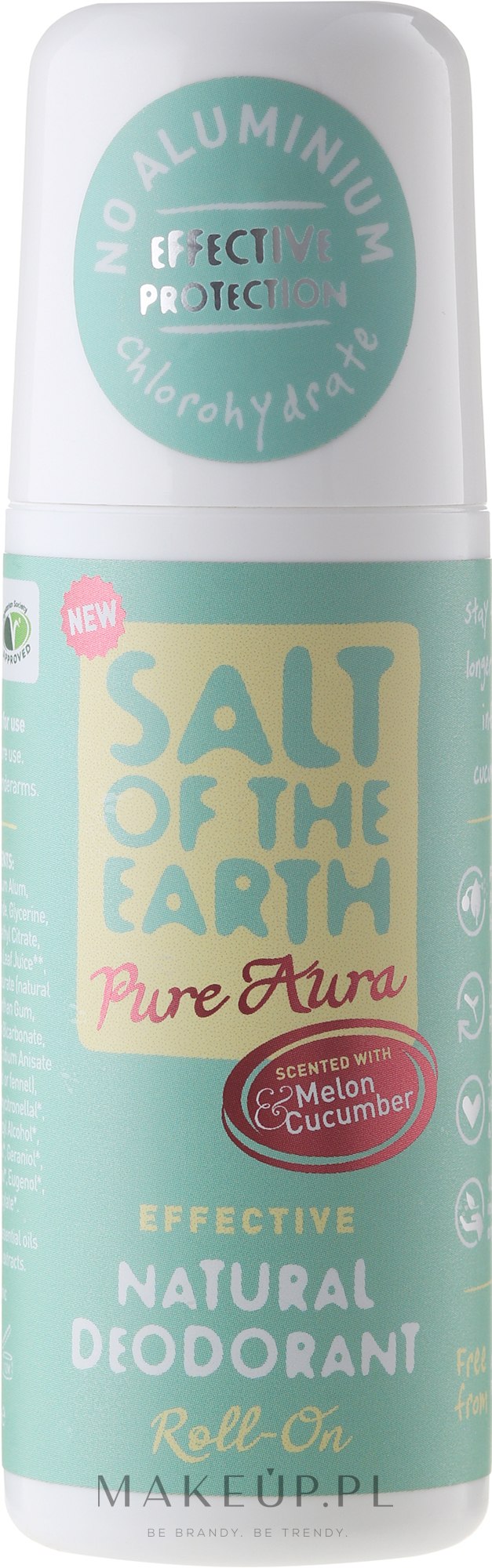 Naturalny dezodorant w kulce - Salt of the Earth Melon & Cucumber Natural Roll-On Deodorant — Zdjęcie 75 ml