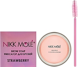 Mydełko do brwi Truskawka - Nikk Mole Brow Soap Strawberry — Zdjęcie N2