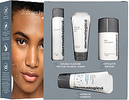 Kup Zestaw - Dermalogica Discover Healthy Skin (oil/30ml + gel/15ml + microfoliant/13g + cr/15ml)