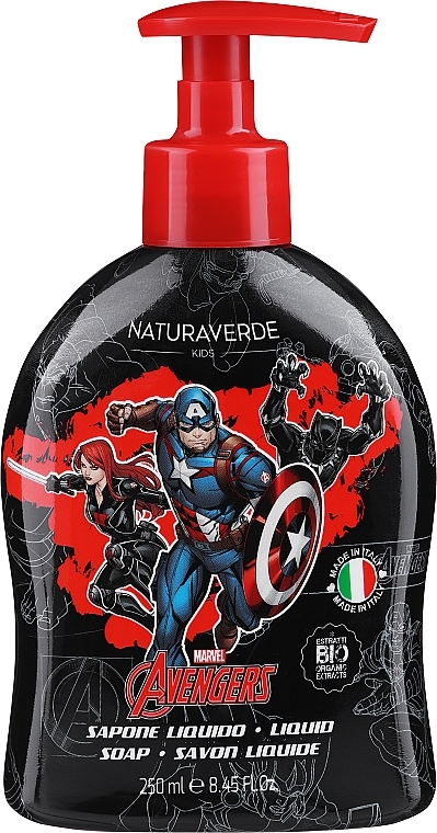 Mydło w płynie dla dzieci Kapitan Ameryka - Naturaverde Kids Avengers Liquid Soap — Zdjęcie N1