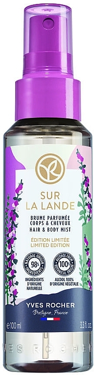 Mgiełka do włosów i ciała Dzikie kwiaty - Yves Rocher Sur La Lande Hair & Body Mist Limited Edition — Zdjęcie N1