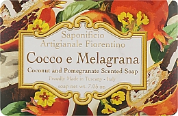 Naturalne mydło w kostce Kokos i granat - Saponificio Artigianale Fiorentino  — Zdjęcie N1
