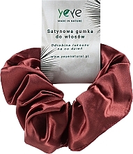 Satynowa gumka do włosów, ciemny róż - Yeye — Zdjęcie N1