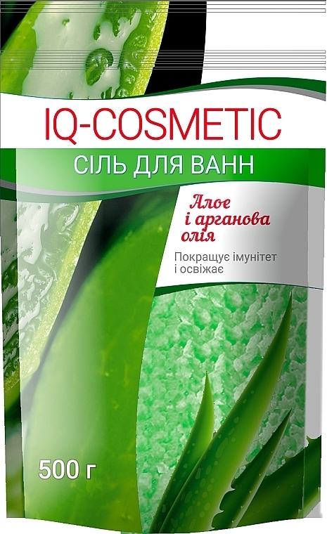 Sól do kąpieli z aloesem i olejkiem arganowym - IQ-Cosmetic — Zdjęcie N1