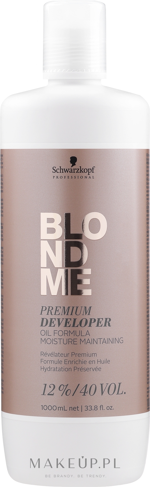 Kremowy utleniacz do włosów blond 12% - Schwarzkopf Professional Blondme Premium Developer 12% — Zdjęcie 1000 ml