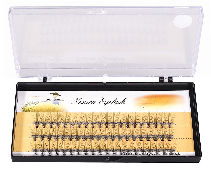 PRZECENA! Sztuczne rzęsy C, 11 mm, 60 szt. - Nesura Eyelash Premium * — Zdjęcie N3