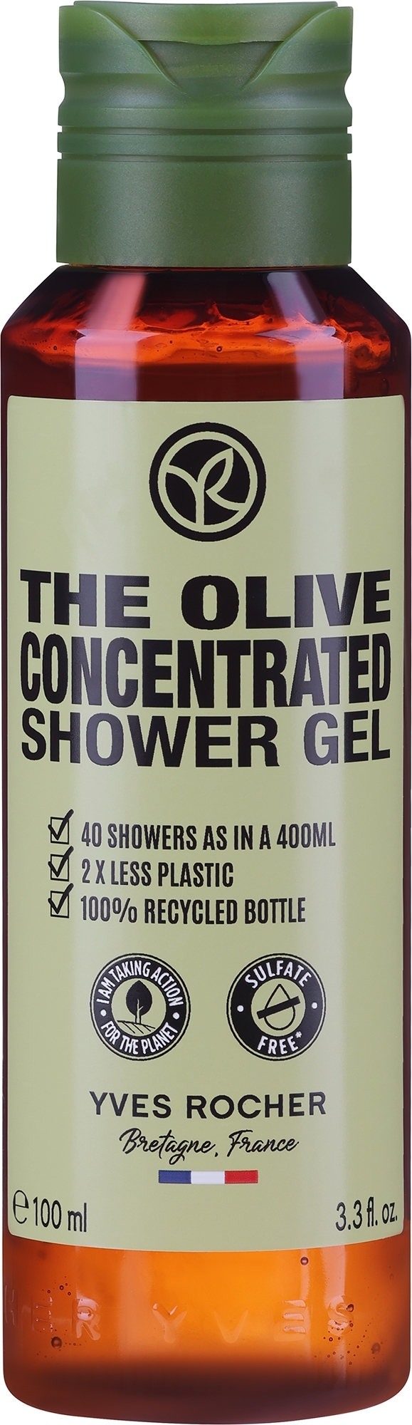 Skoncentrowany żel pod prysznic - Yves Rocher Le Gel Douche Concentre Olive & Petit Grain — Zdjęcie 100 ml