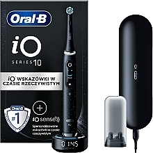 Elektryczna szczoteczka do zębów, czarna z kropkami - Oral-B iO Series 10 Black — Zdjęcie N2