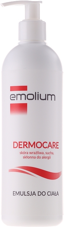 PRZECENA! Nawilżająca emulsja do ciała do skóry wrażliwej, suchej i skłonnej do podrażnień - Emolium Dermocare * — Zdjęcie N6