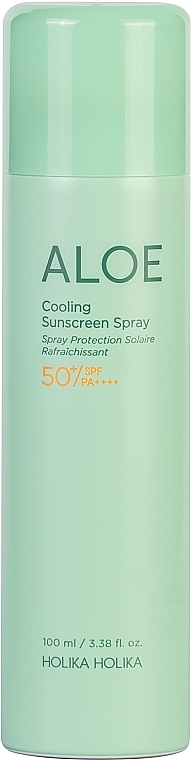 Nawilżający i chłodzący spray przeciwsłoneczny do twarzy i ciała - Holika Holika Aloe Cooling Sun Spray SPF50+/PA++++ — Zdjęcie N1